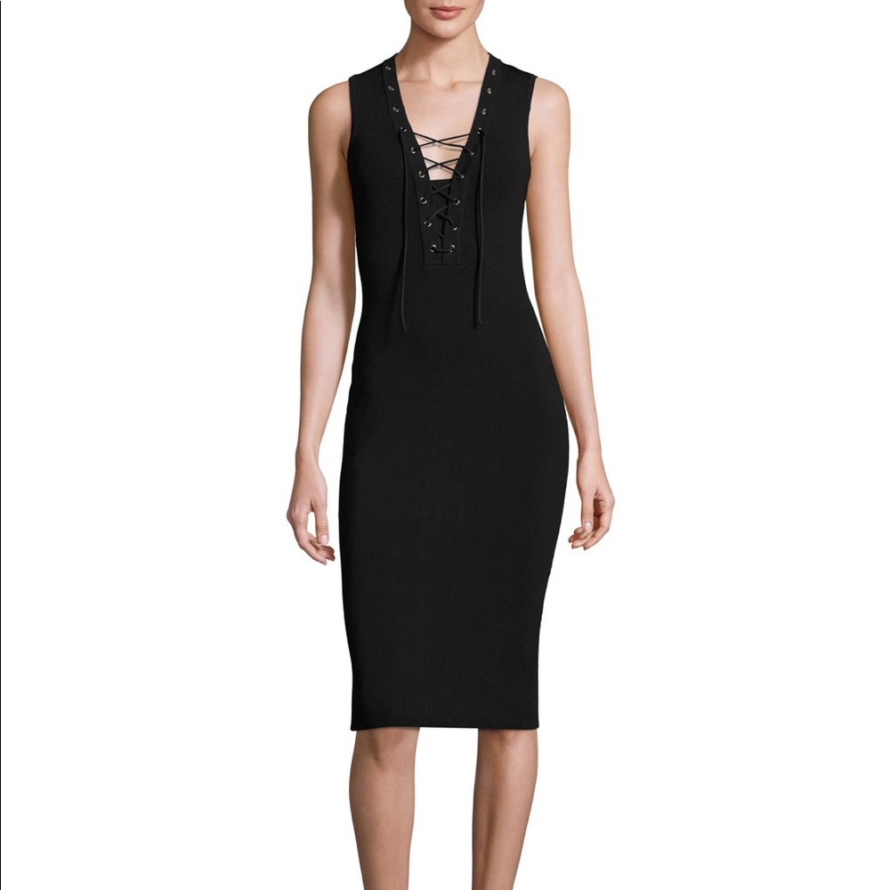 NWT John + Jenn Lace Up Knit Dress
